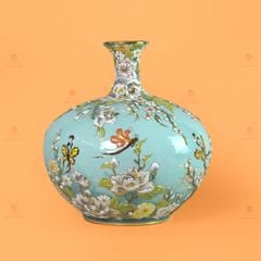 Bình Hút Lộc Ngàn Hoa Cổ Dài Vẽ Vàng